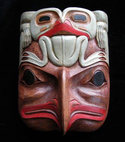 Eagle Transforming into Frog Mask