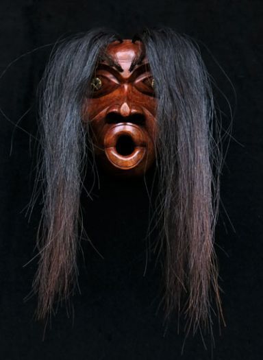 Tsonokwa Mask with Horse Hair